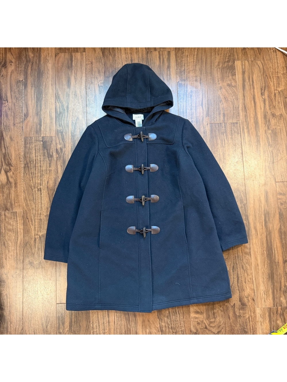 L.L. Bean Bellandi Wool Toggle Duffle Coat Hooded 2X Thinsulate Winter Parka